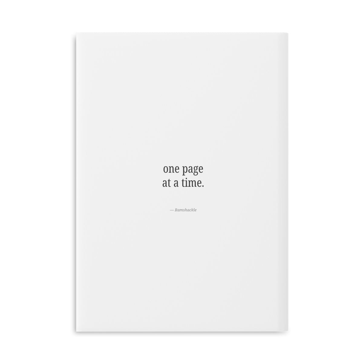 One Page At A Time — Hardcover Journal