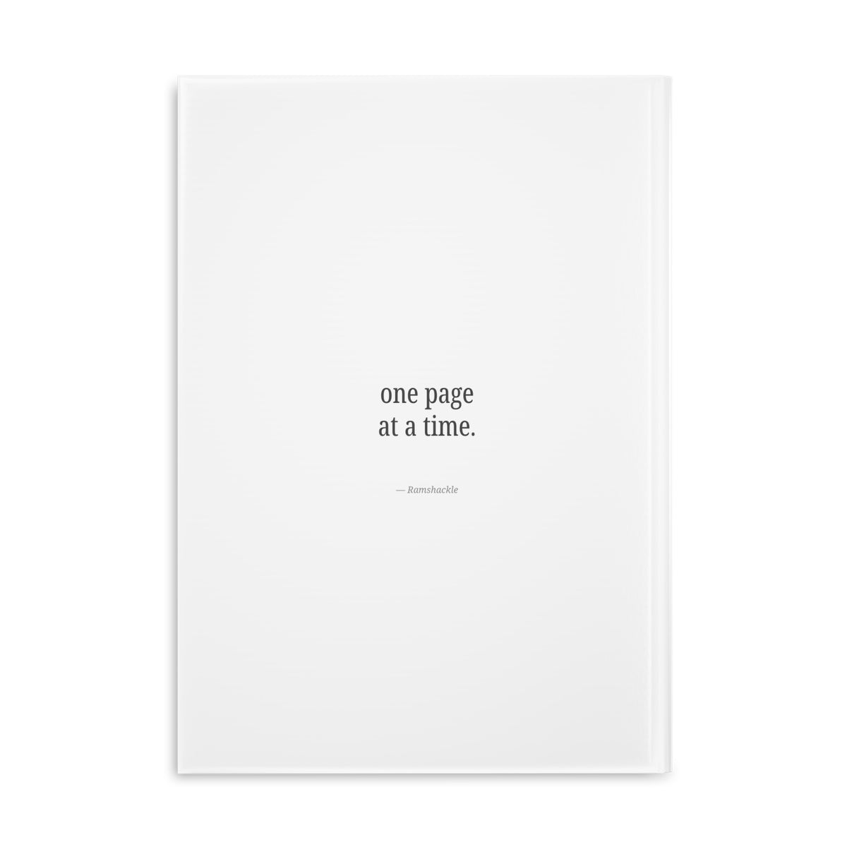 One Page At A Time — Hardcover Journal