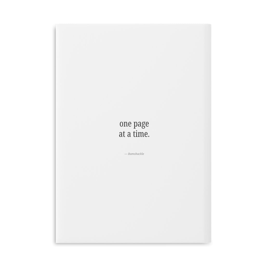 One Page At A Time — Hardcover Journal